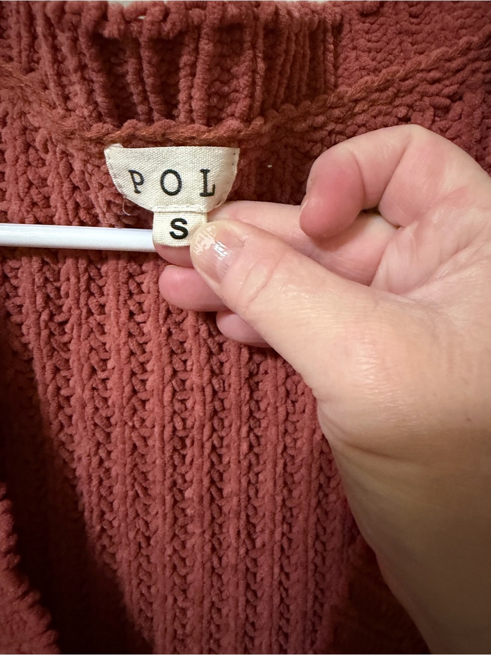 POL small Rosewood V-Neck Short Sleeve Knit Sweater cottagecore cozy Gilmore euc - Picture 4 of 6